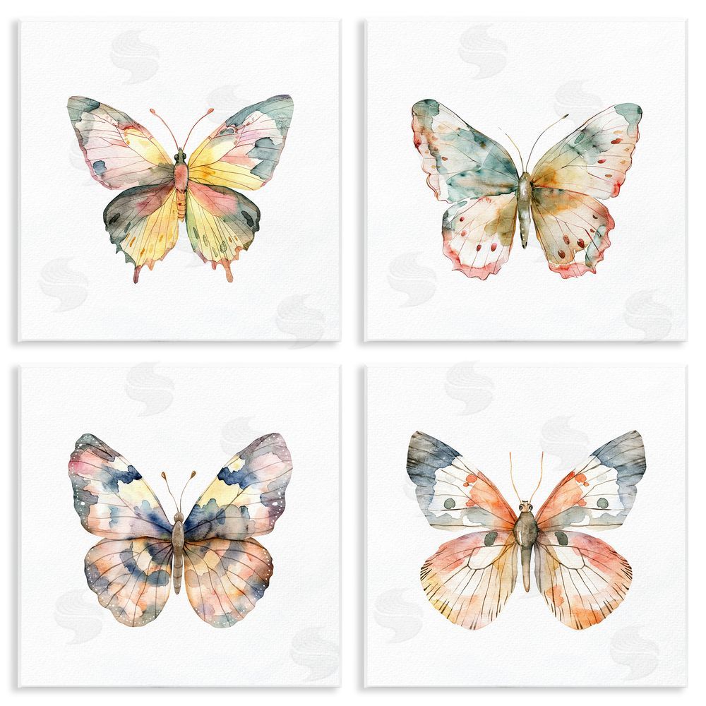 Kim Allen Watercolor Butterfly Forms Wall Plaque Art Print