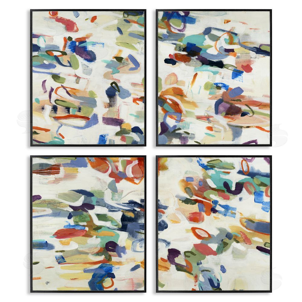 Lisa Ridgers Primary Hues Composition Black Framed Giclee Wall Art Print