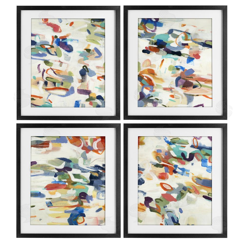 Lisa Ridgers Primary Hues Composition Black Framed Print Under Glass Wall Art