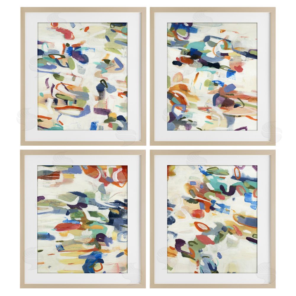 Lisa Ridgers Primary Hues Composition Brown Framed Print Under Glass Wall Art