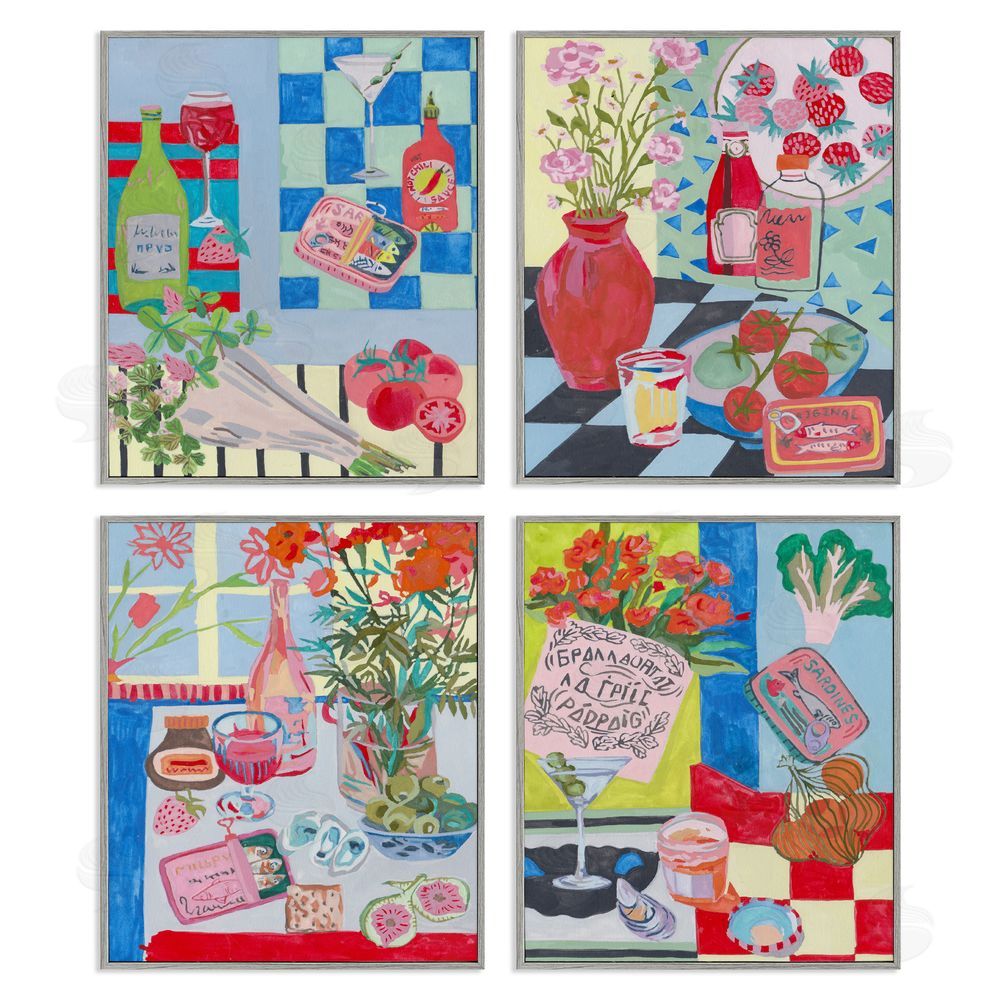 Melissa Wang Kitchen Secrets Still Lifes Gray Framed Giclee Wall Art Print
