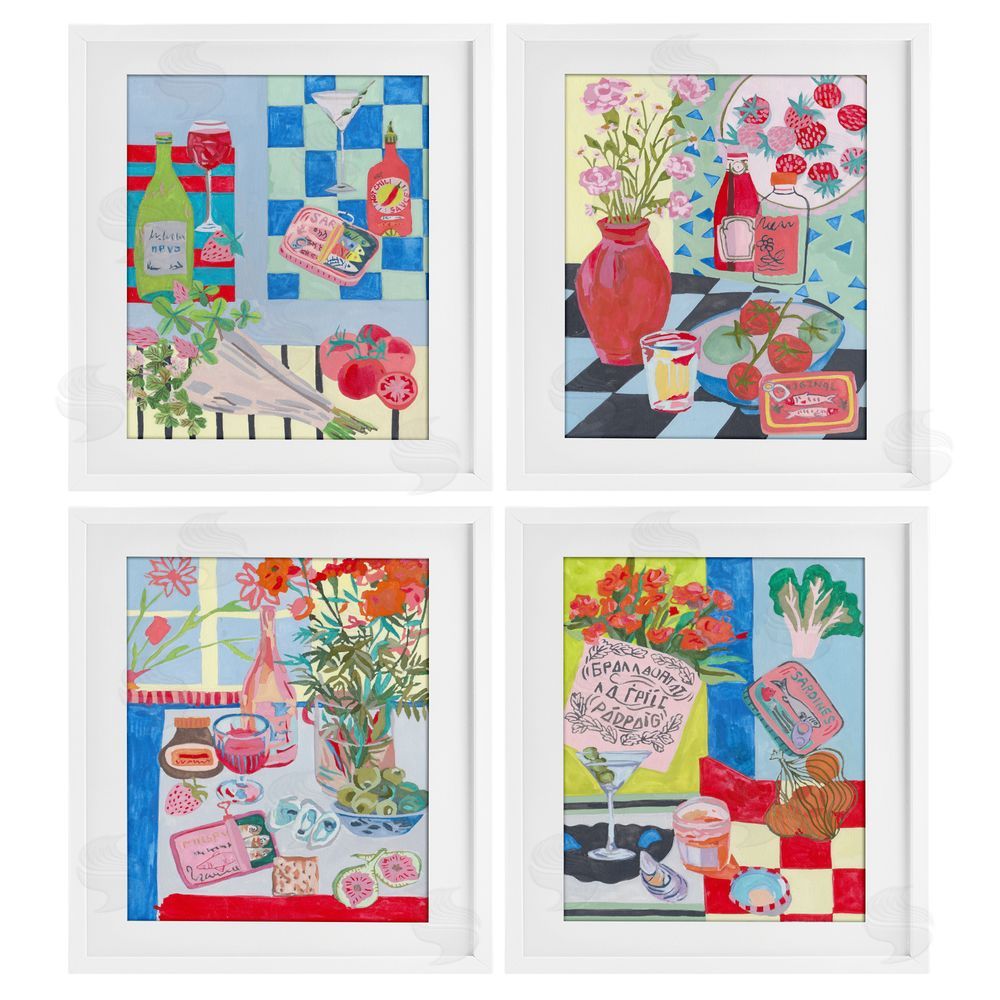 Melissa Wang Kitchen Secrets Still Lifes White Framed Print Under Glass with Mat Wall Art