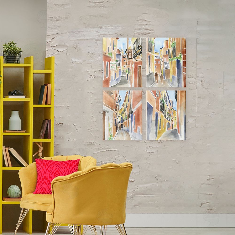 June Erica Vess Madrid Buildings & Architecture Stretched Canvas Wall Art in Room