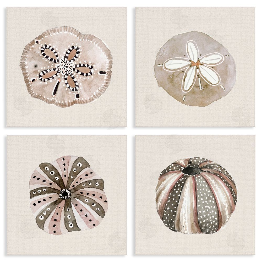 Sundance Graphics Taupe & Beige Sea Creatures Canvas Wall Art Print