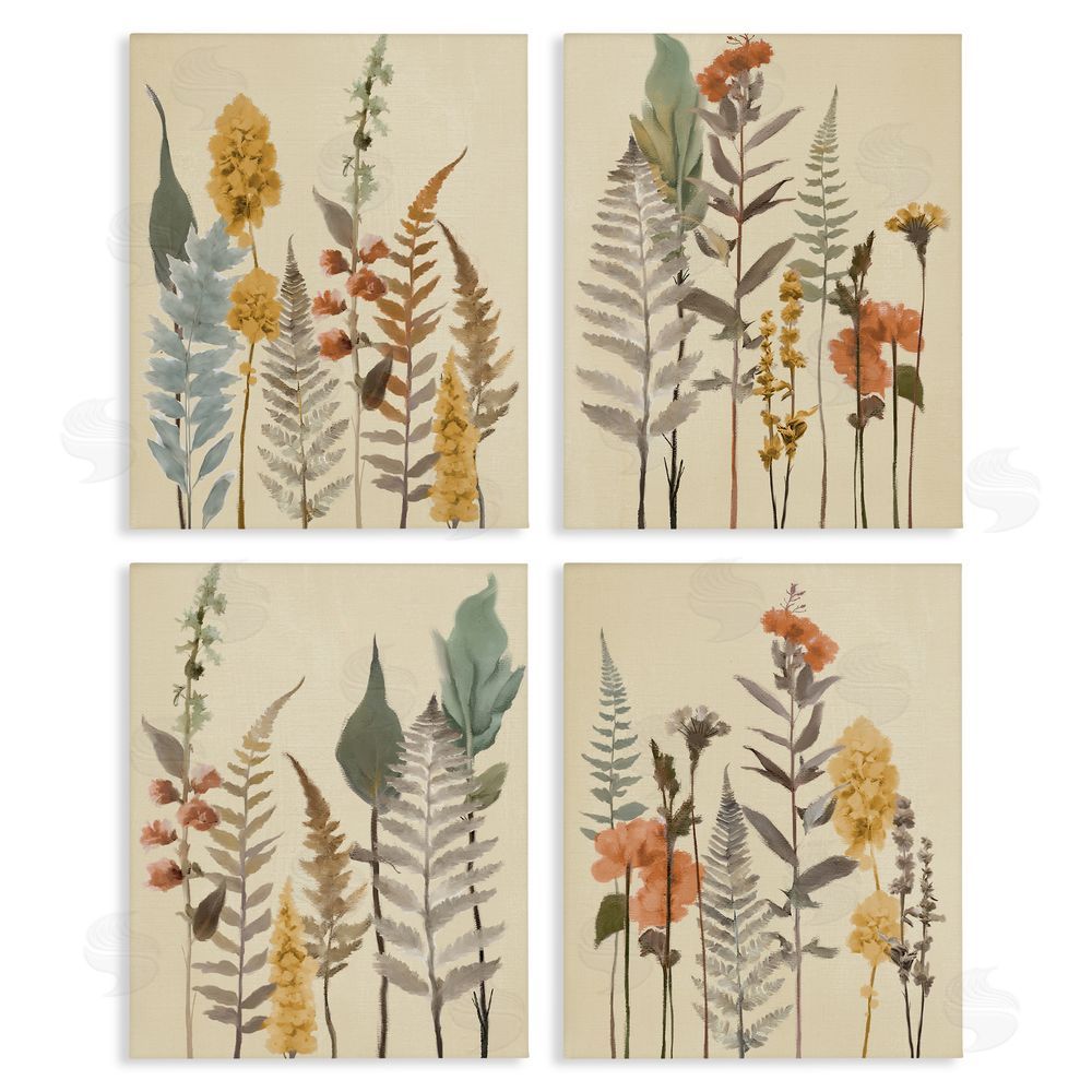 Elizabeth Medley Wispy Earthy Botanicals Stretched Canvas Wall Art Print