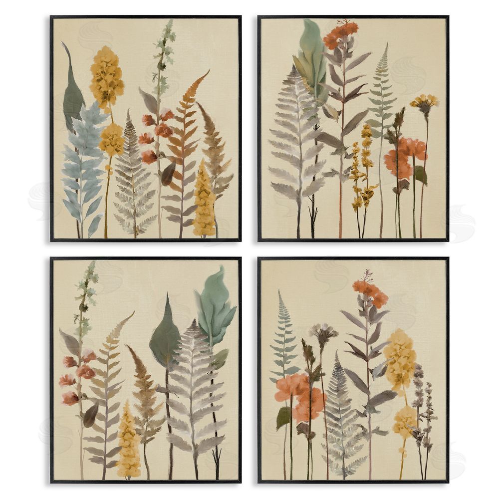 Elizabeth Medley Wispy Earthy Botanicals Black Framed Giclee Wall Art Print