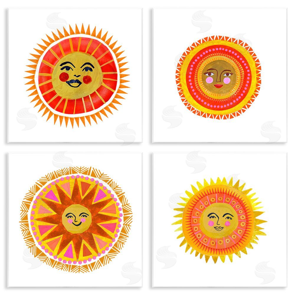 Katherine Herrell Studio Warm Happy Suns Wall Plaque Printed Art