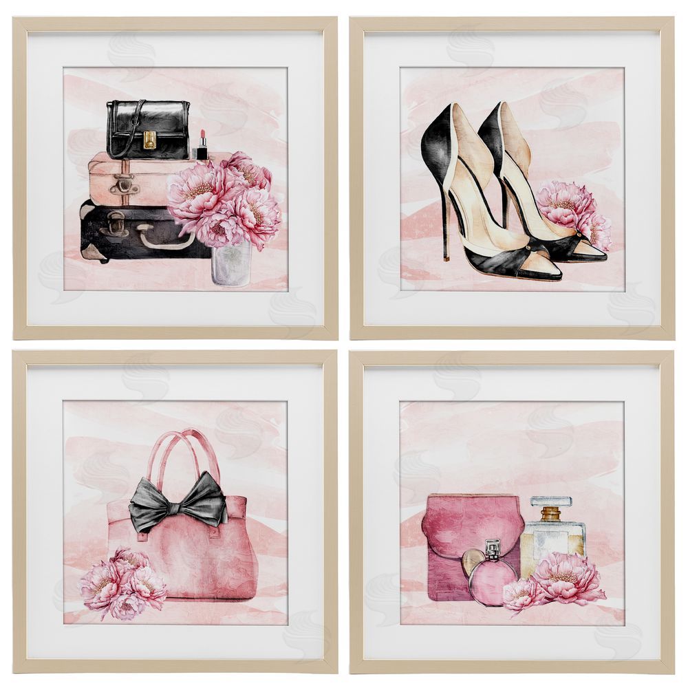 Kim Allen Glam Time Fashion Items Birch Framed Print Under Glass with White Mat Wall Art