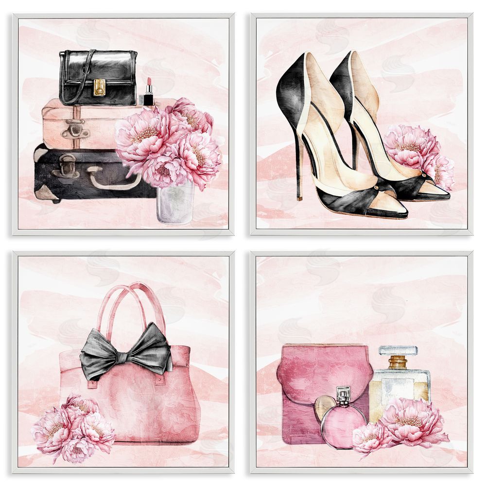 Kim Allen Glam Time Fashion Items White Framed Giclee Wall Art Print