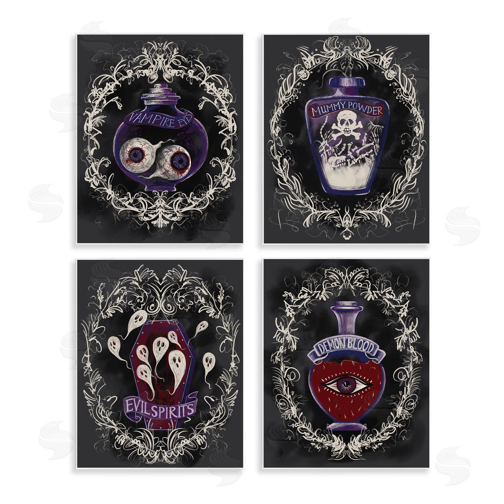 Connie Summers Spooky Specimen Bottles Wall Plaque Art Print