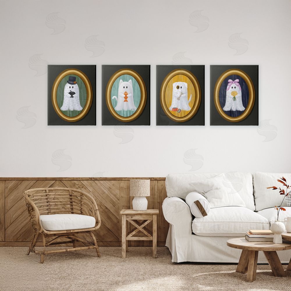 Jennifer Stith Halloween Ghosts & Pets Canvas Art on Wall