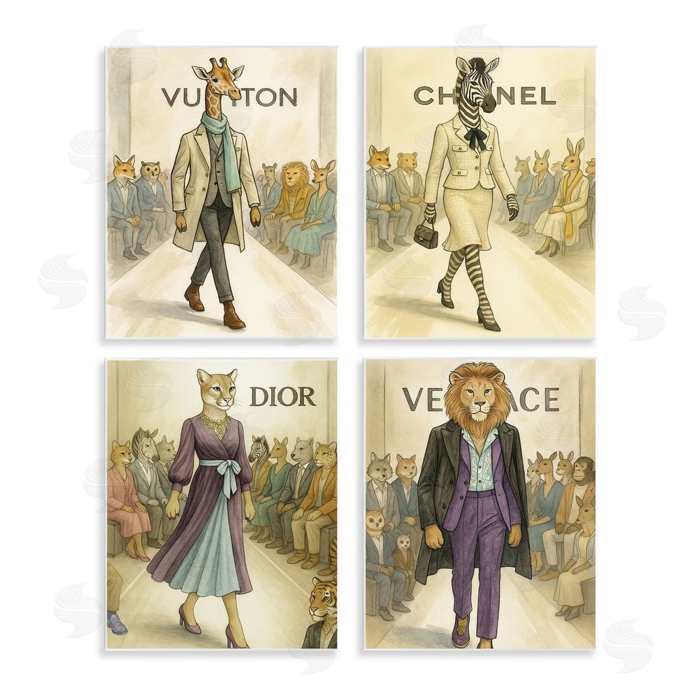 Looking Good Licensing Fashion Runway Animals Wall Plaque Printed Art