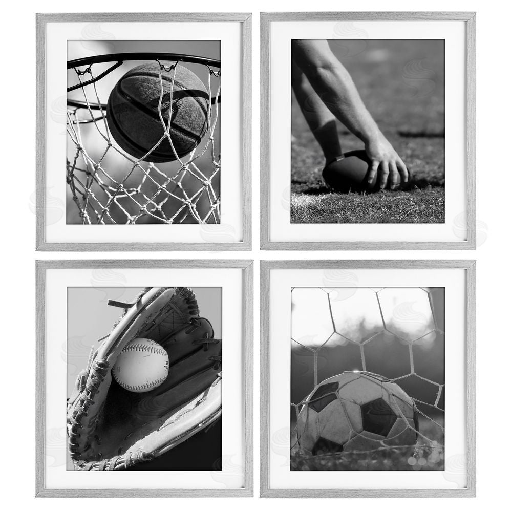 Marcus Prime Athletic Sports In Action Gray Framed Print Under Glass Wall Art