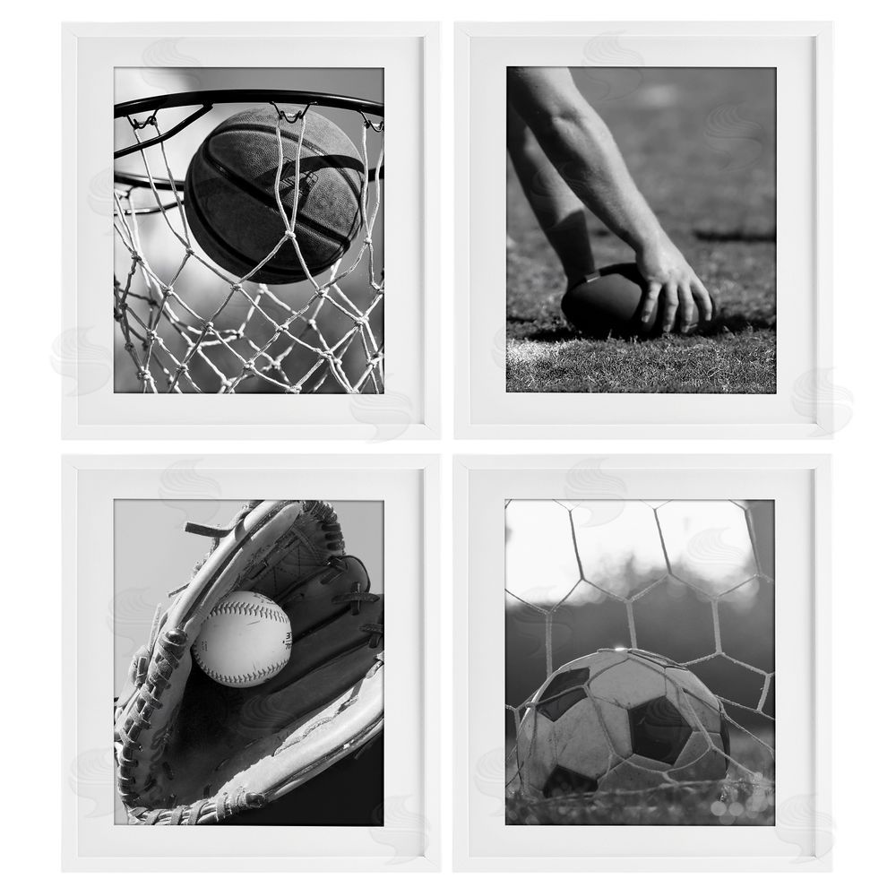Marcus Prime Athletic Sports In Action White Framed Print Under Glass Wall Art