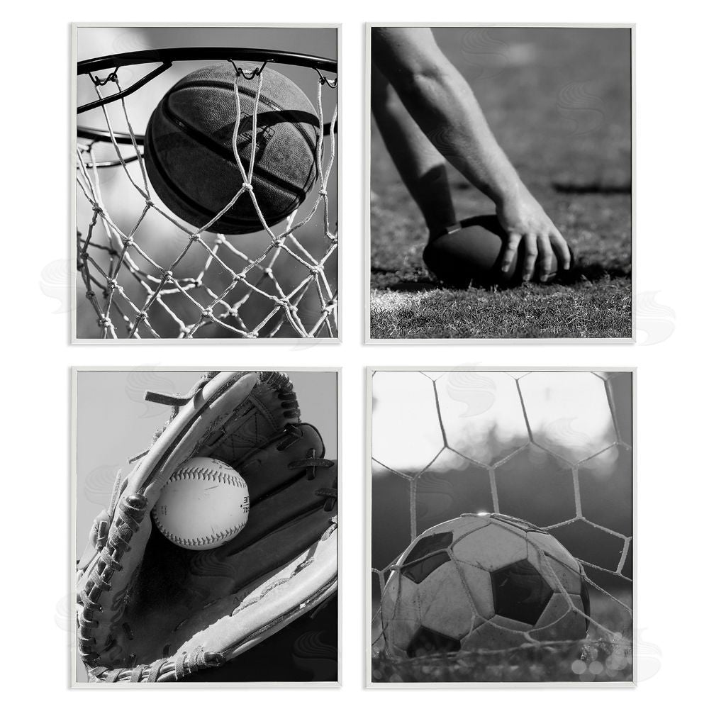 Marcus Prime Athletic Sports In Action White Framed Giclee Wall Art Print