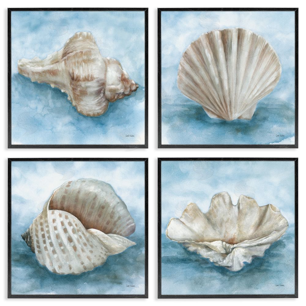 Leslie Trimbach Coastal Calm Collection Black Framed Giclee Wall Art Print