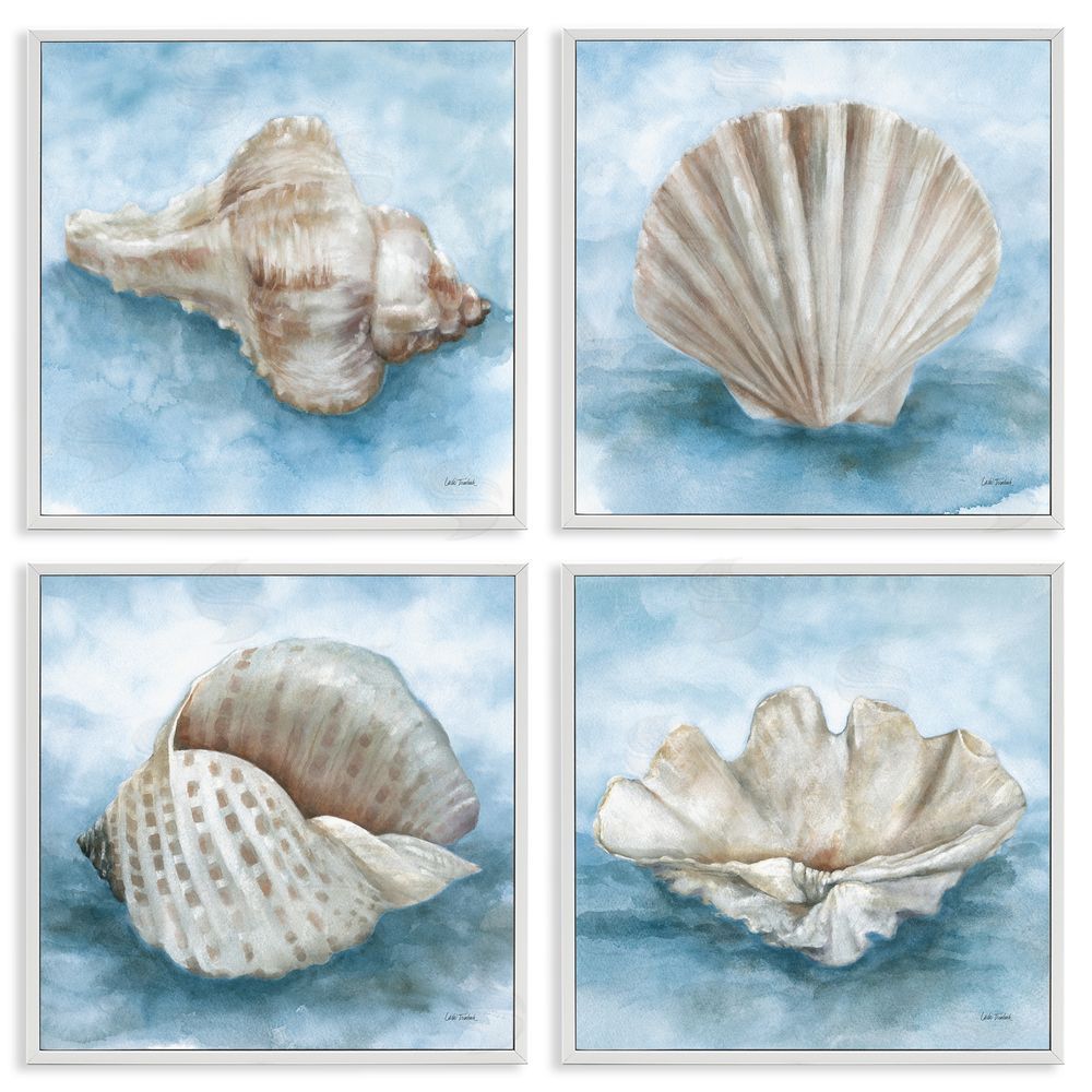 Leslie Trimbach Coastal Calm Collection White Framed Giclee Wall Art Print
