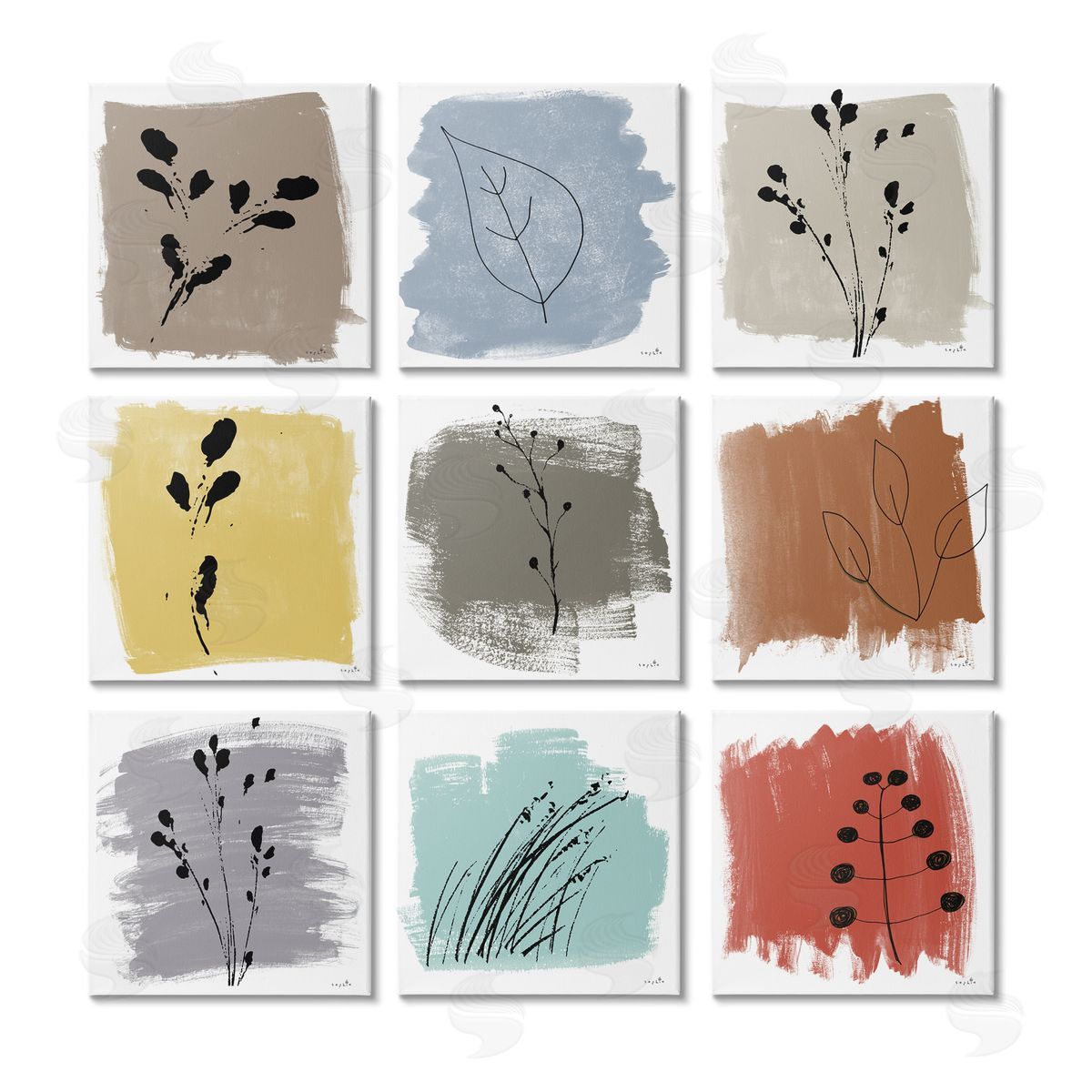 Sophie 6 Abstract Plants Expressive Modern Botanicals Canvas Wall Art Print