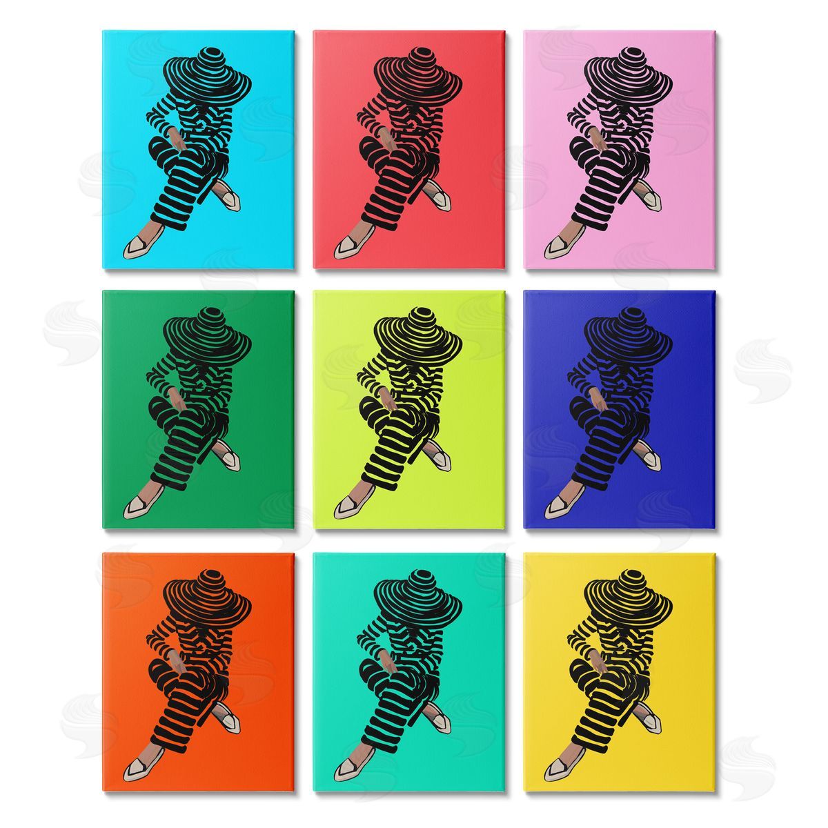 Amelia Noyes Pop Style Fashion Woman Design Canvas Wall Art Print