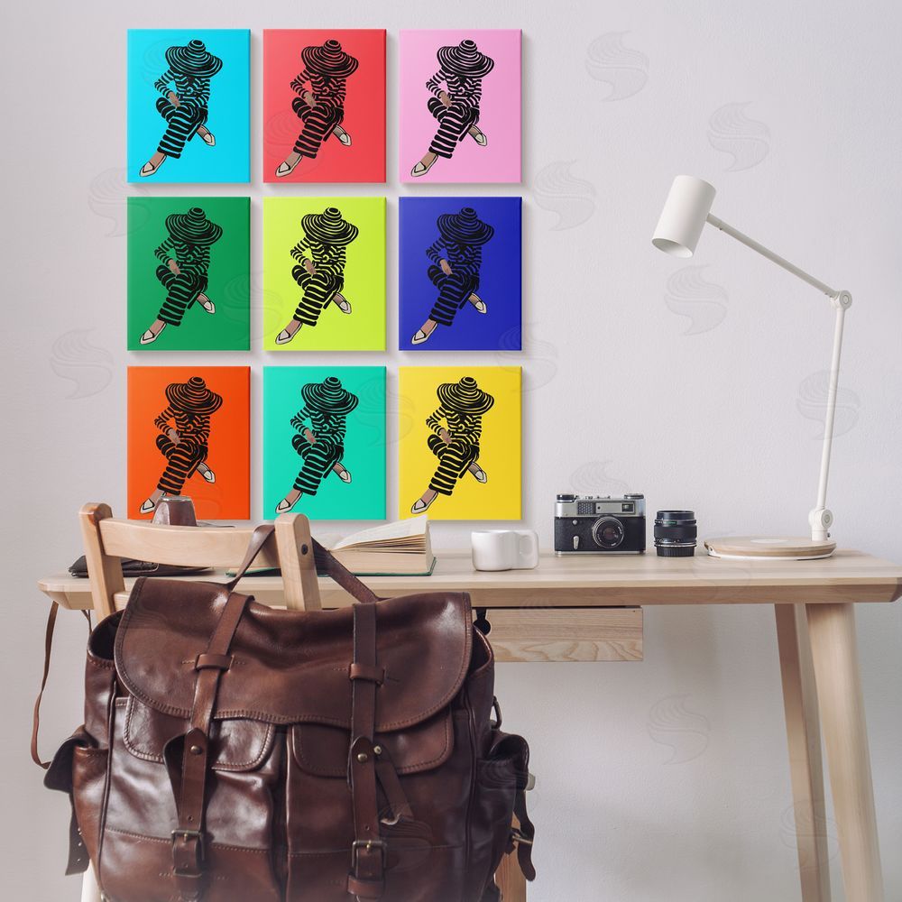 Amelia Noyes Pop Style Fashion Woman Design Canvas Wall Art Print in Room