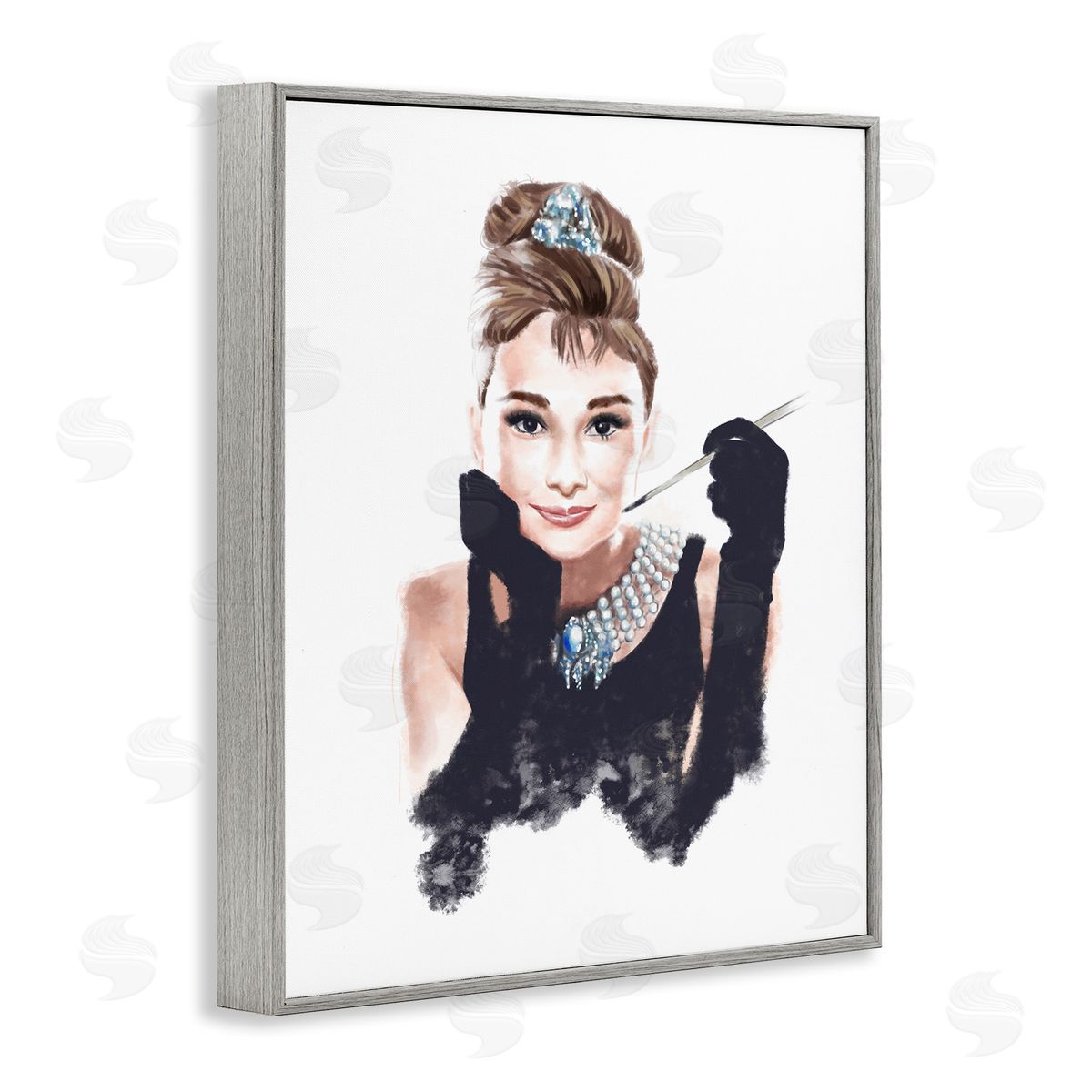 Fashion Model Figure Painting Grey Frame Print Wall Art, Home Decor by Ziwei Li