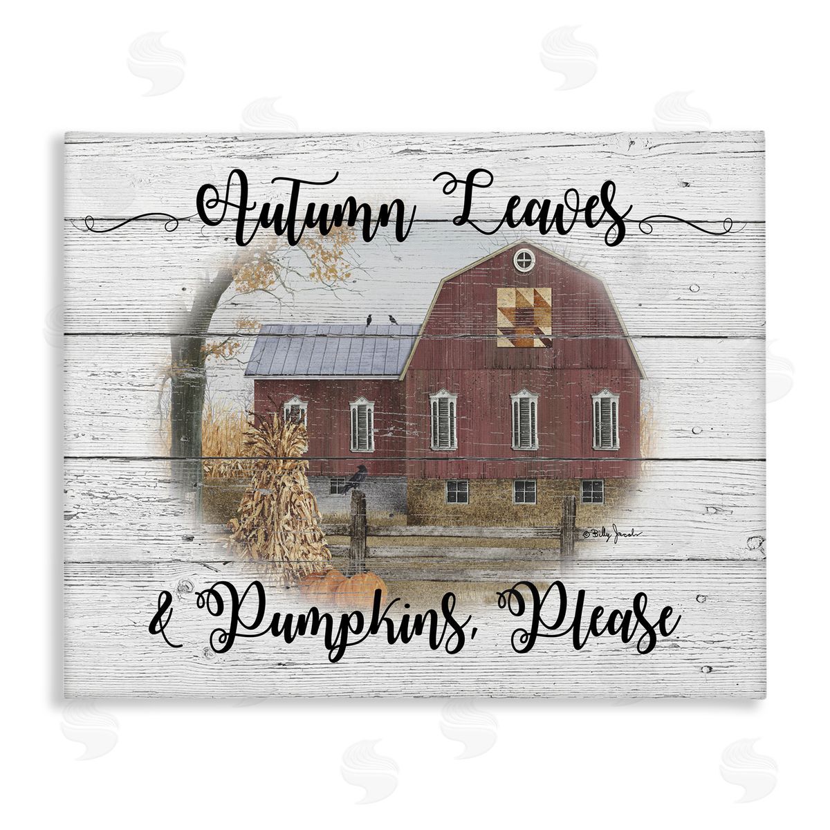 Pumpkins Please Autumn Farm Canvas Wall Art, Home Decor by Billy Jacobs