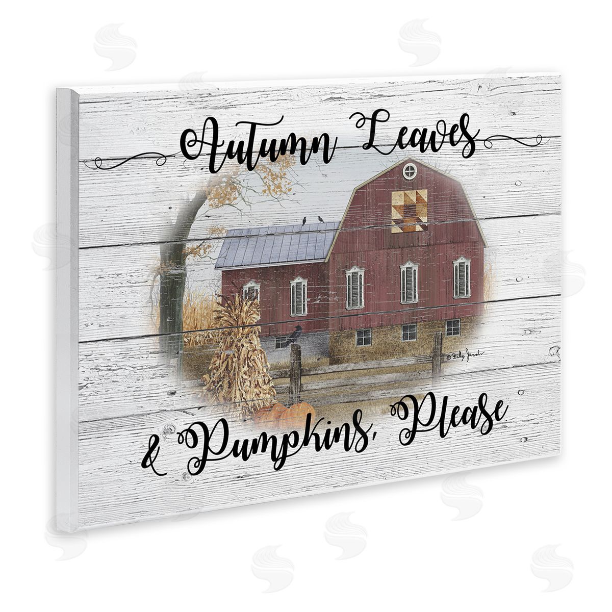 Pumpkins Please Autumn Farm Wood Plaque Wall Art, Home Decor by Billy Jacobs