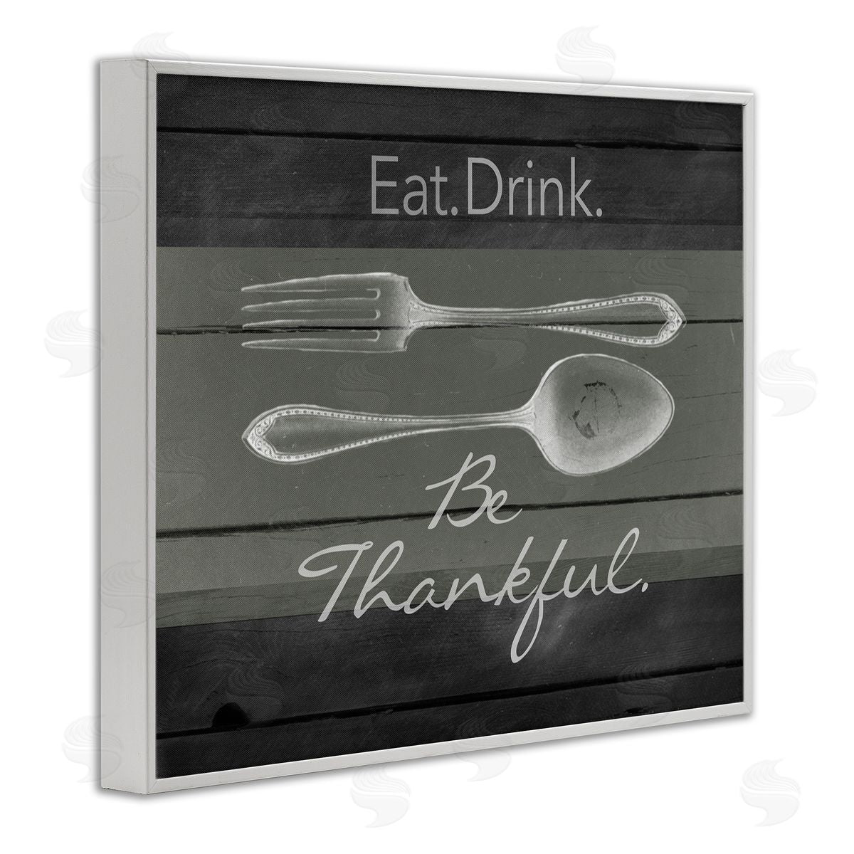 Eat Drink Be Thankful Silverware White Frame Print Wall Art, Home Decor by The Saturday Evening Post