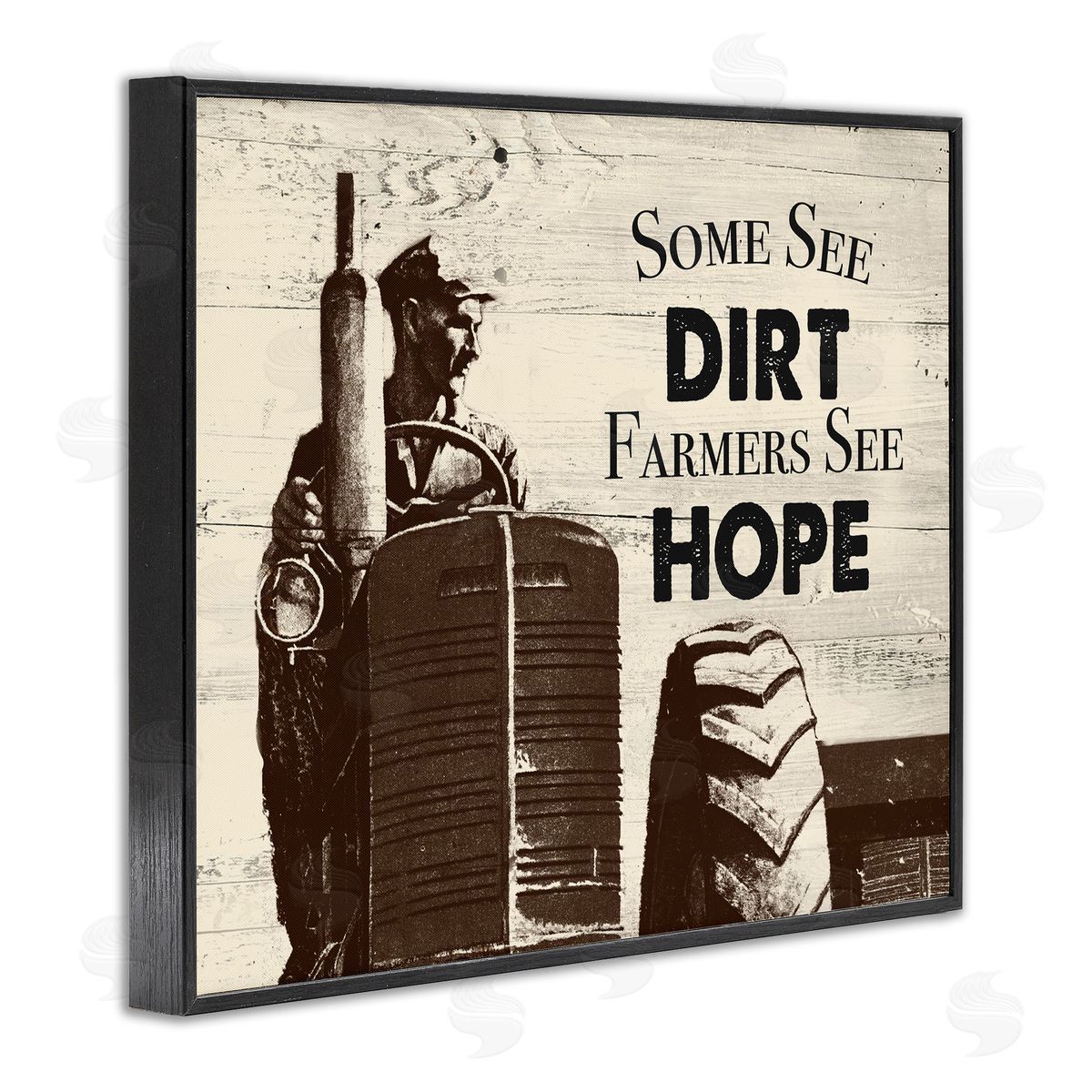 Farmers See Hope Rustic Black Frame Print Wall Art, Home Decor by The Saturday Evening Post