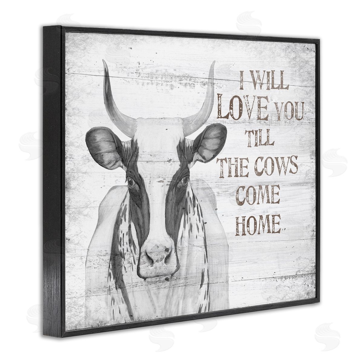 Love Till The Cows Come Home Black Frame Print Wall Art, Home Decor by The Saturday Evening Post