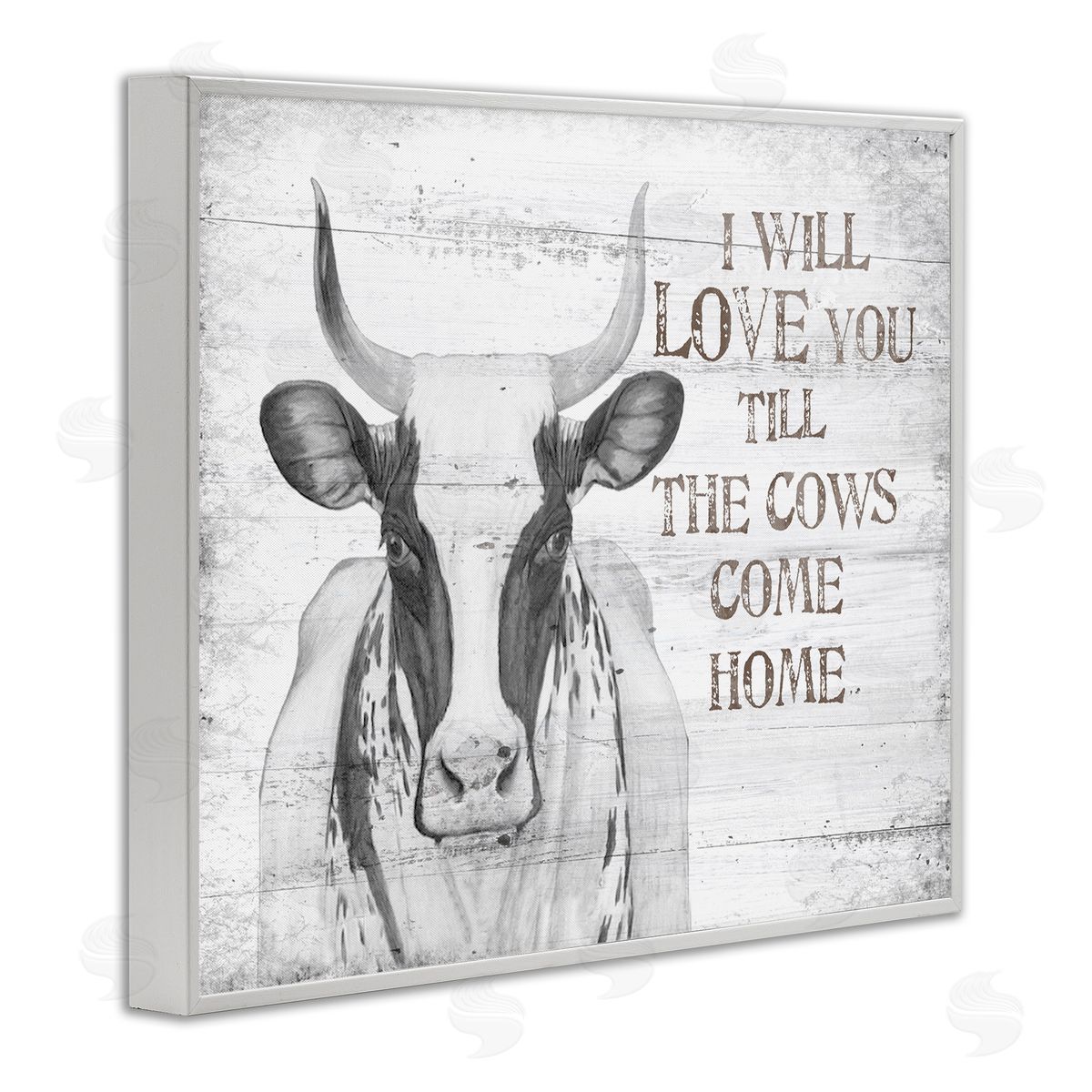 Love Till The Cows Come Home White Frame Print Wall Art, Home Decor by The Saturday Evening Post