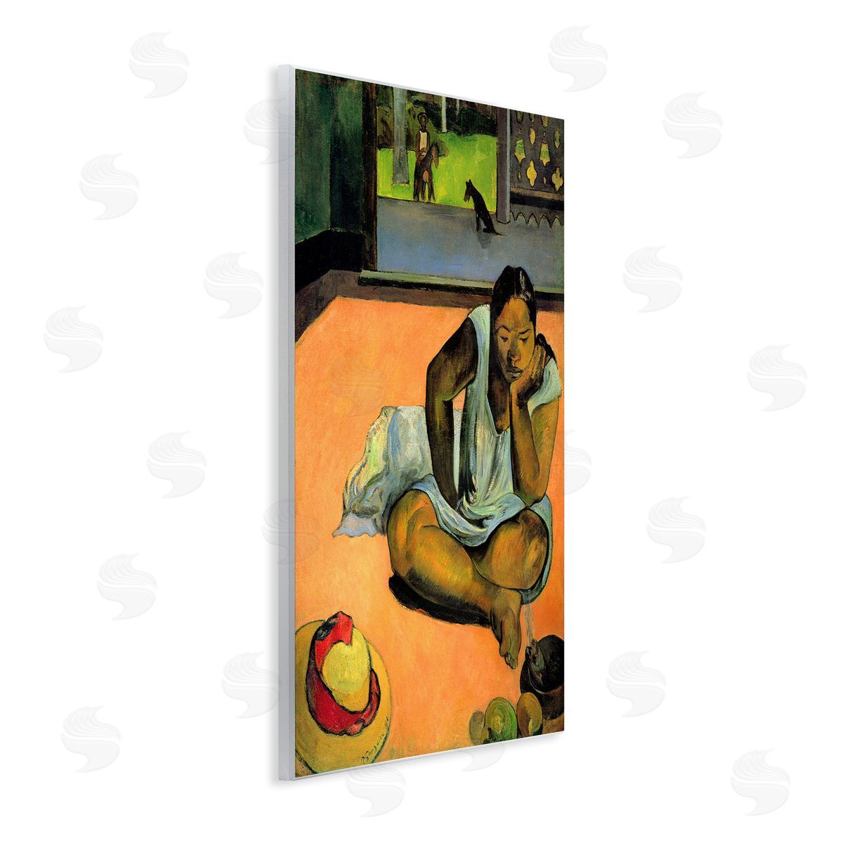La Boudeuse Te Faaturuma Wood Plaque Wall Art, Home Decor by Paul Gauguin