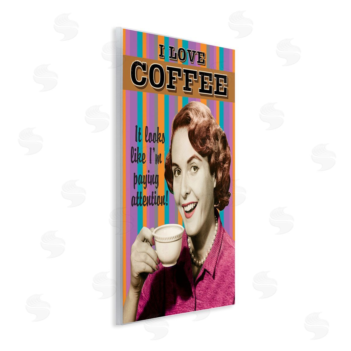 I Love Coffee Funny Vintage Wood Plaque Wall Art, Home Decor by RetroRocket