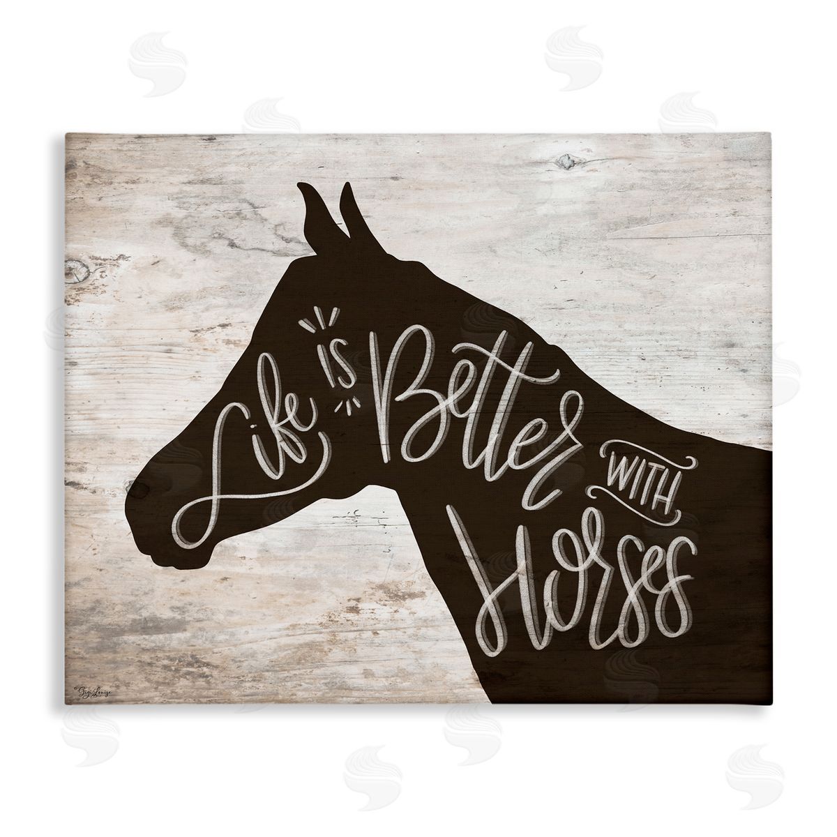 Better With Horses Canvas Wall Art, Home Decor by Gigi Louise