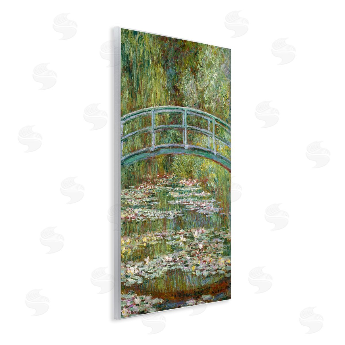Pond of Water Lilies Rectangular Portrait Wood Plaque Wall Art, Home Decor by Claude Monet