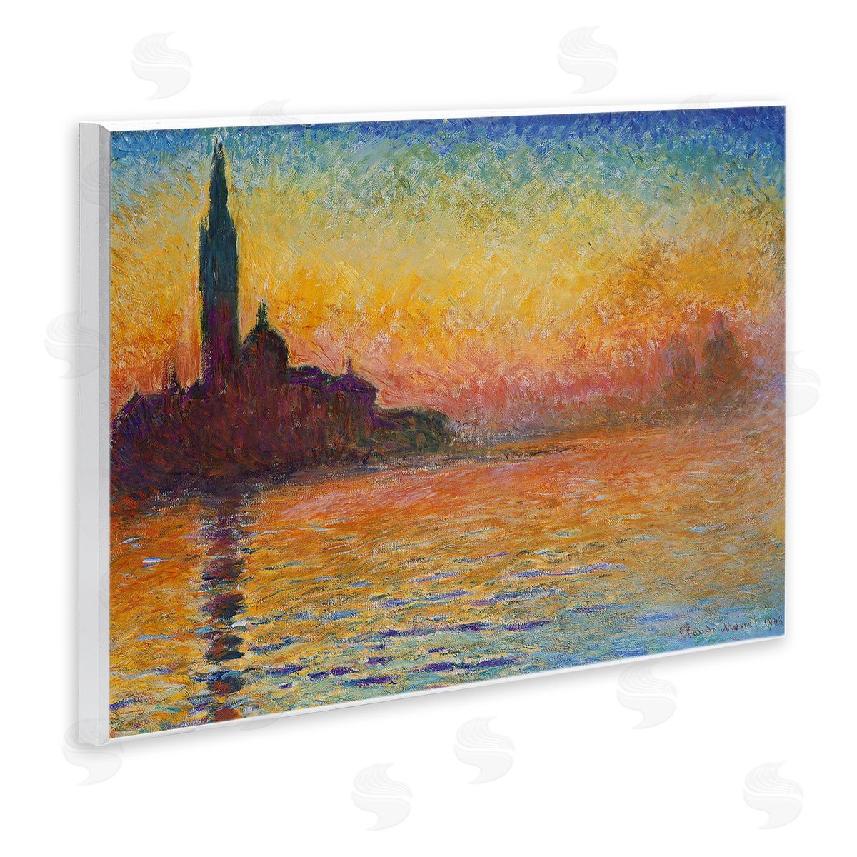 Saint-Georges majeur au crepuscule Wood Plaque Wall Art, Home Decor by Claude Monet