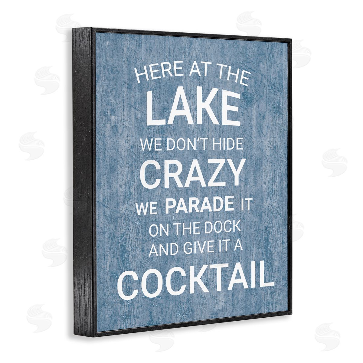 Parade Lake Party Cocktail Black Frame Print Wall Art, Home Decor by Susan Ball