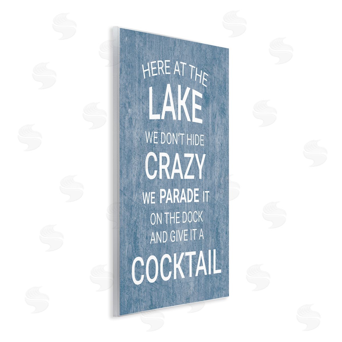 Parade Lake Party Cocktail Wood Plaque Wall Art, Home Decor by Susan Ball