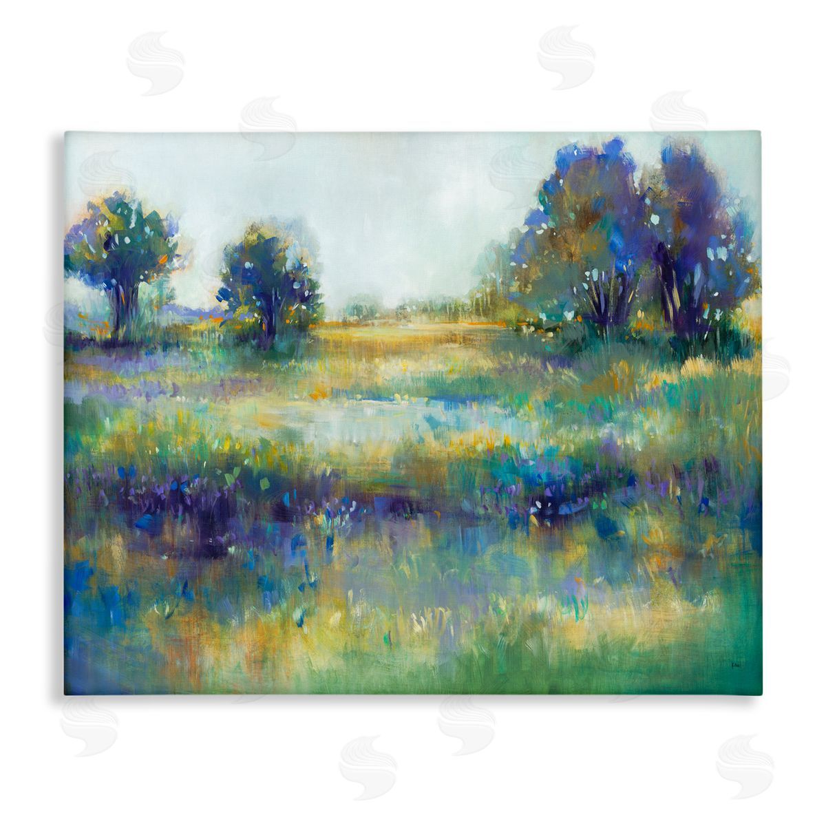 Wetland Landscape Abstract Canvas Wall Art, Home Decor by K. Nari