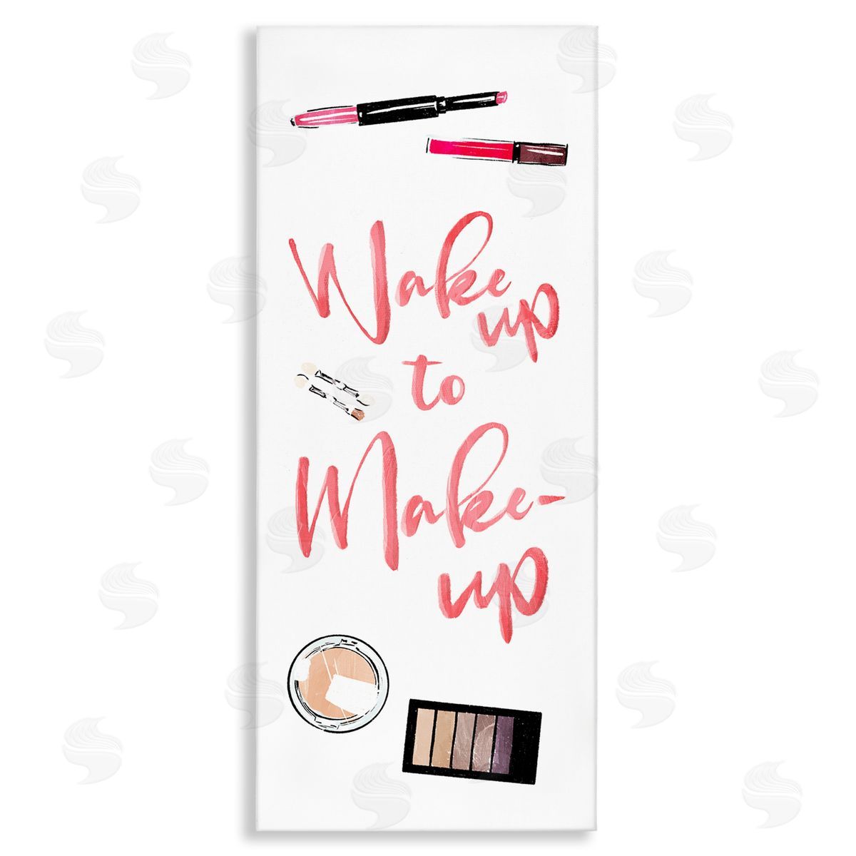 Wake & Make Up Beauty Canvas Wall Art, Home Decor by Milli Villa
