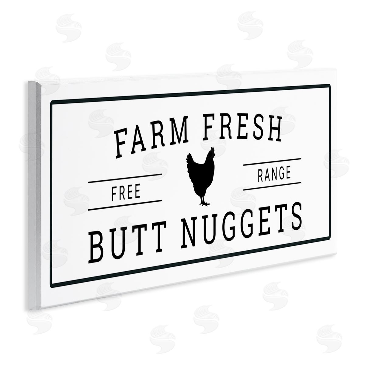 Farm Fresh Butt Nuggets Wood Plaque Wall Art, Home Decor by Susan Ball