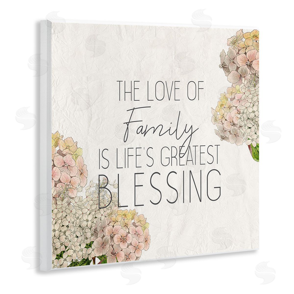Love Of Family Religious Flower Wood Plaque Wall Art, Home Decor by Kim Allen