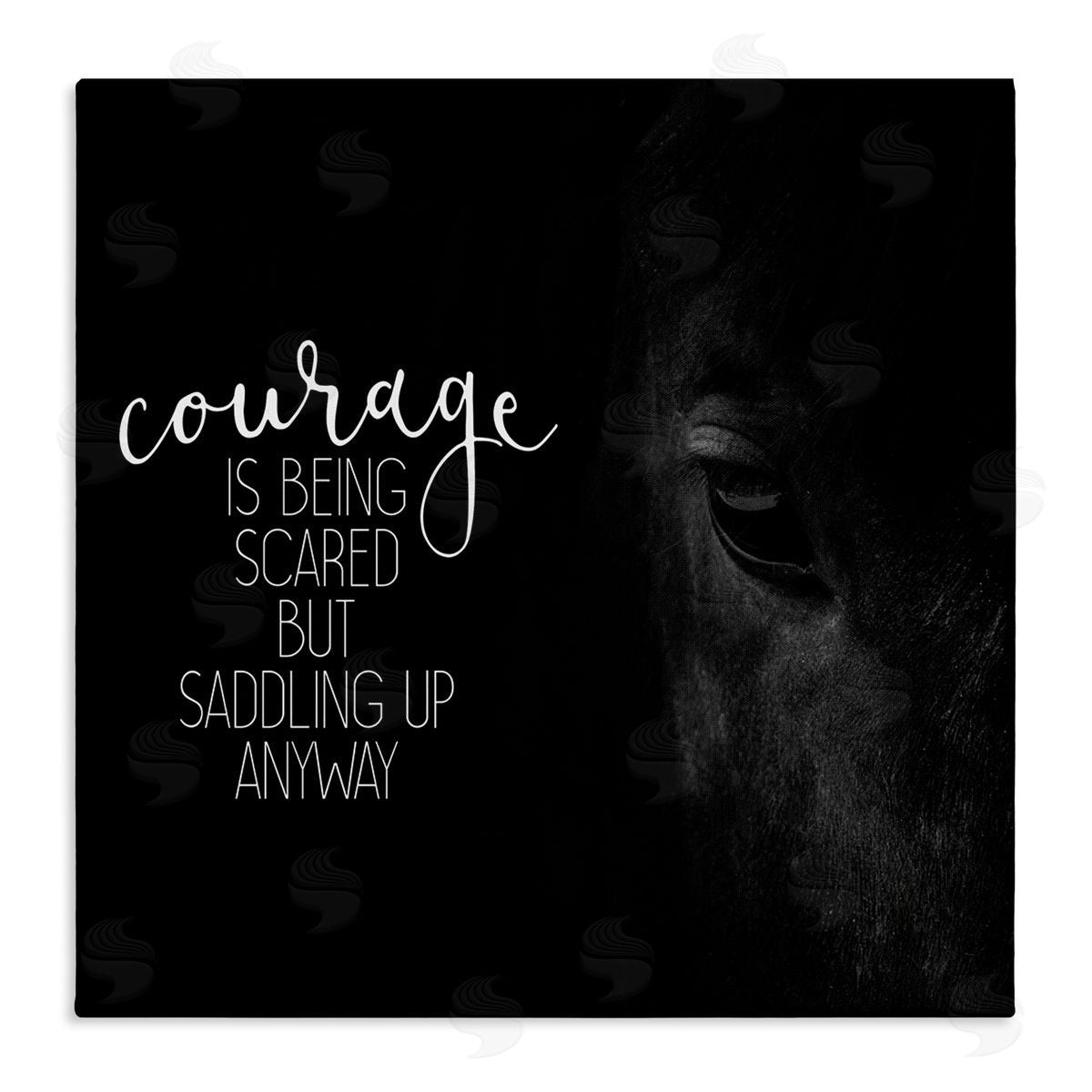 Saddle Courage Horse Farm Canvas Wall Art, Home Decor by Kim Allen