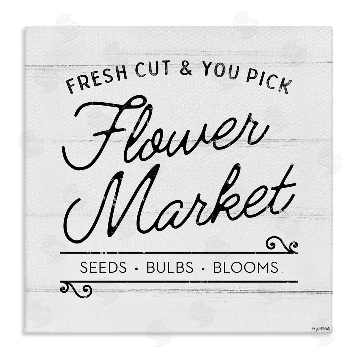 Flower Market Farm Family Canvas Wall Art, Home Decor by Kyra Brown