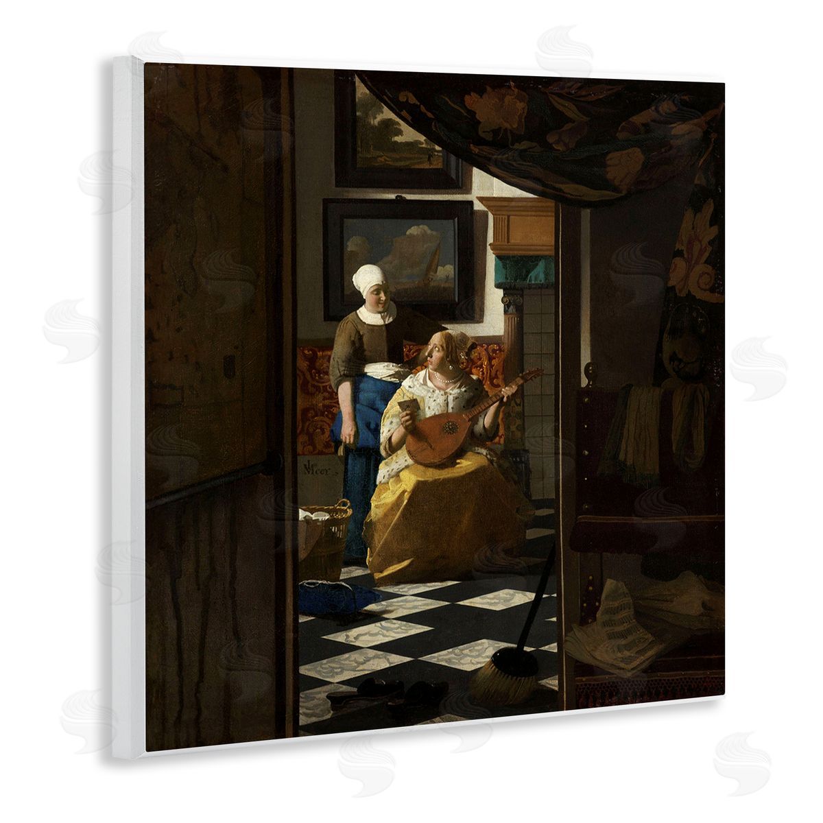 The Love Letter 1669 Wood Plaque Wall Art, Home Decor by Johannes Vermeer