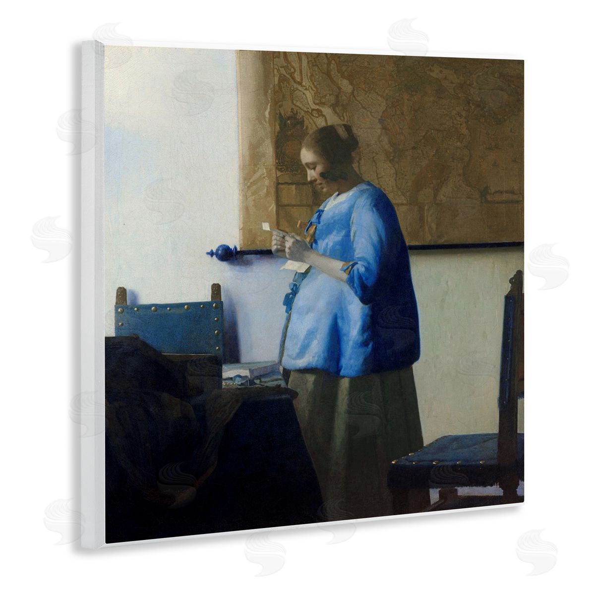 Woman Reading a Letter 1663 Wood Plaque Wall Art, Home Decor by Johannes Vermeer