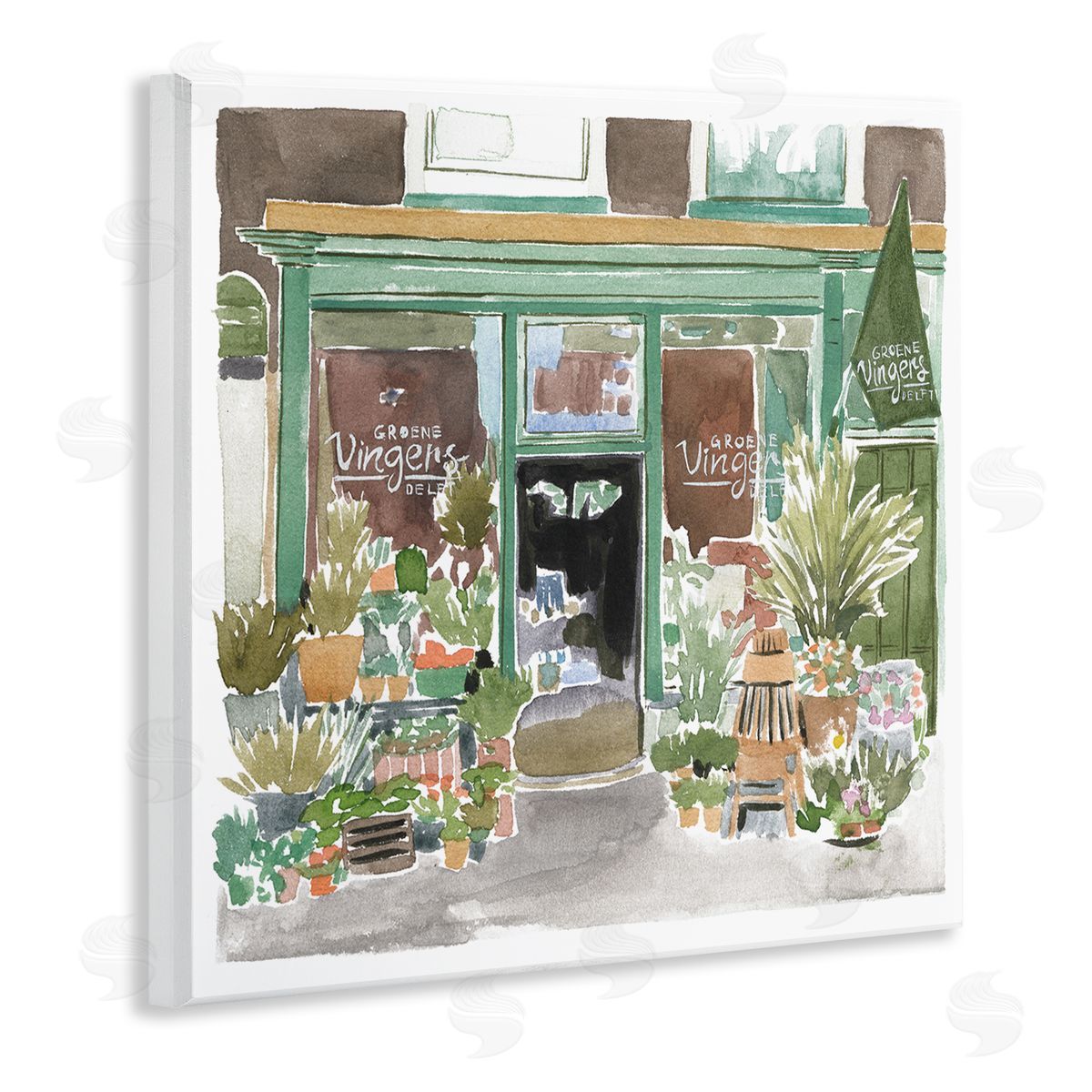 Paris Flower Shop Wood Plaque Wall Art, Home Decor by Melissa Wang