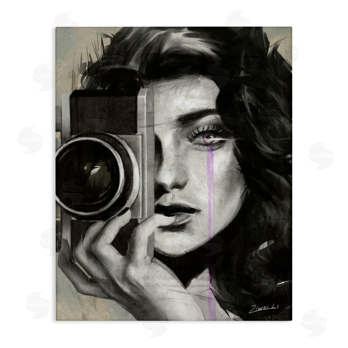 Portrait of Female Photographer Canvas Wall Art, Home Decor by Ziwei Li