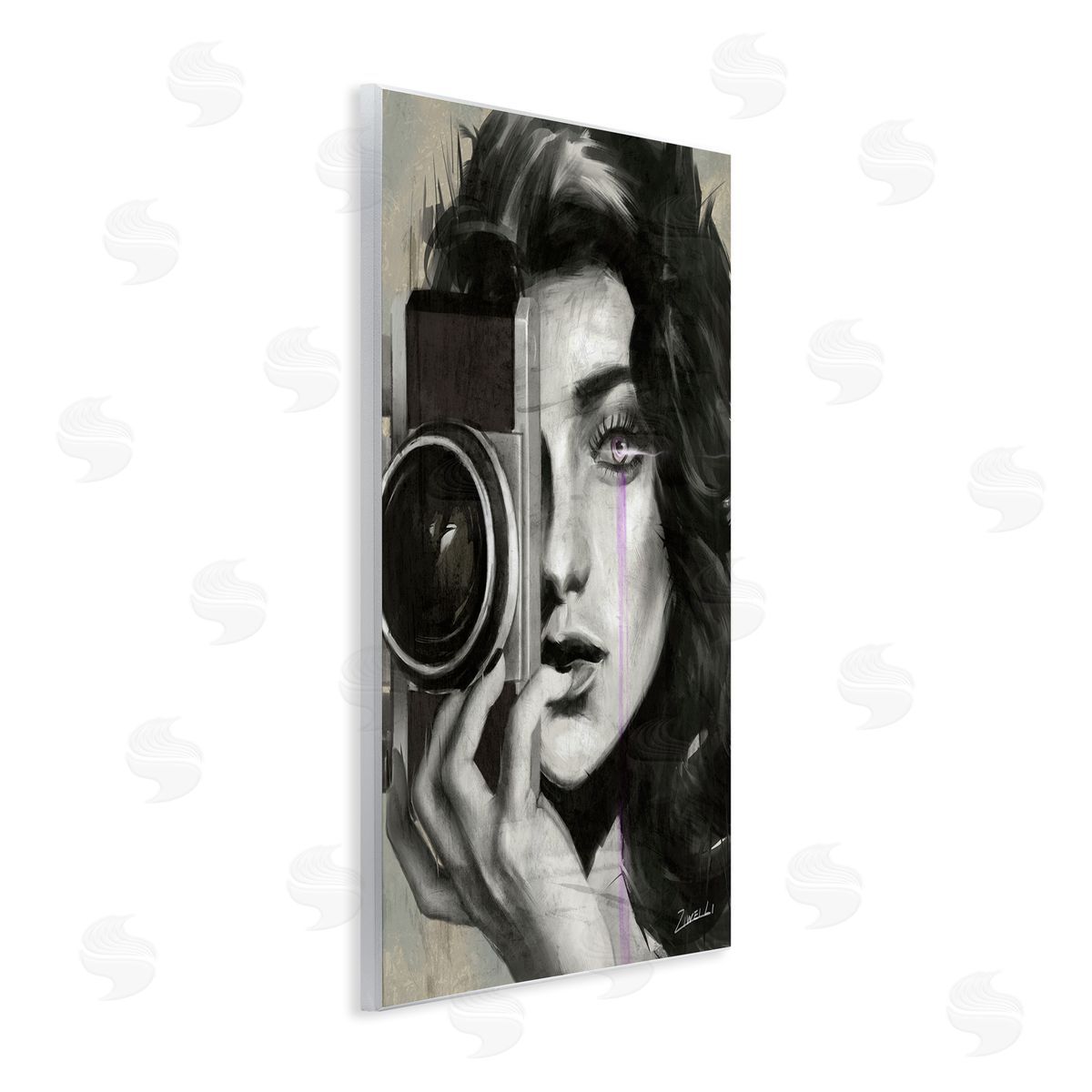 Portrait of Female Photographer Wood Plaque Wall Art, Home Decor by Ziwei Li