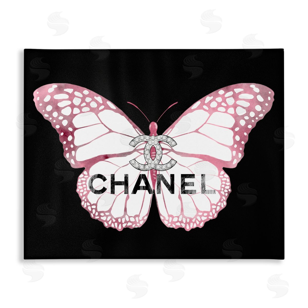 Butterfly Glam Fashion Canvas Wall Art, Home Decor by Ziwei Li